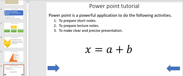 insert the created equation in another document
