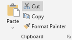 clipboard of Microsoft word