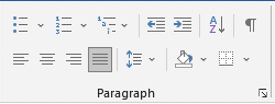 paragraph of Microsoft word