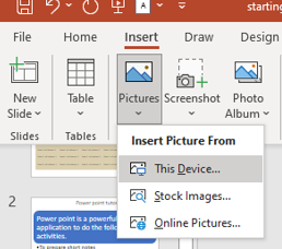Picture option of power point