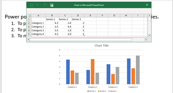 Select the excel file to create chart