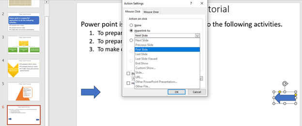 Select the density slide of power point.