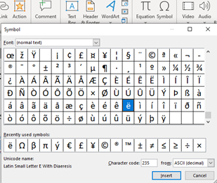 Equation option box of power point.
