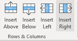 Row and column adding option of power point.
