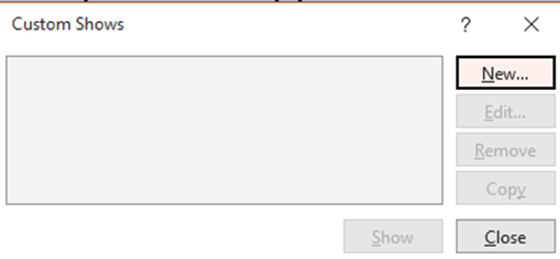 Add new custom show.