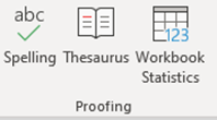 Thesaurus option of MS excel