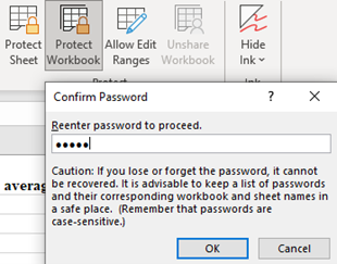 Enter protection password