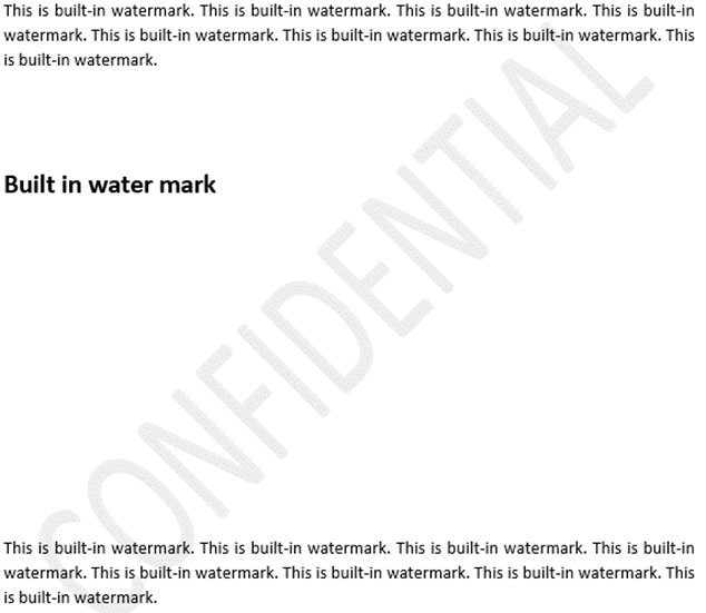 Water mark example 2