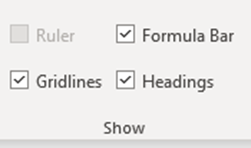 Grid line option of MS excel.