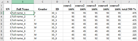 Select cell, columns or rows to be freeze.