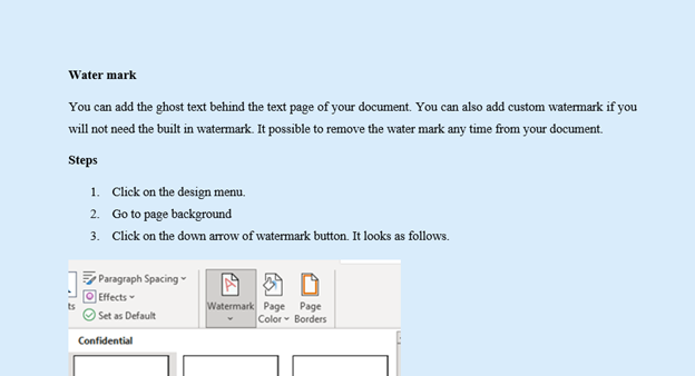 Example 2 of page color.