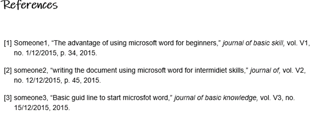 Reference in IEEE style.