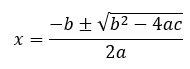 Quadratic equation.